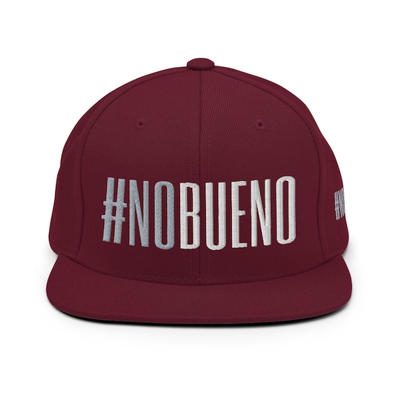 Burgundy #NOBUENO Snapback With Grey & White Logo - Etsy