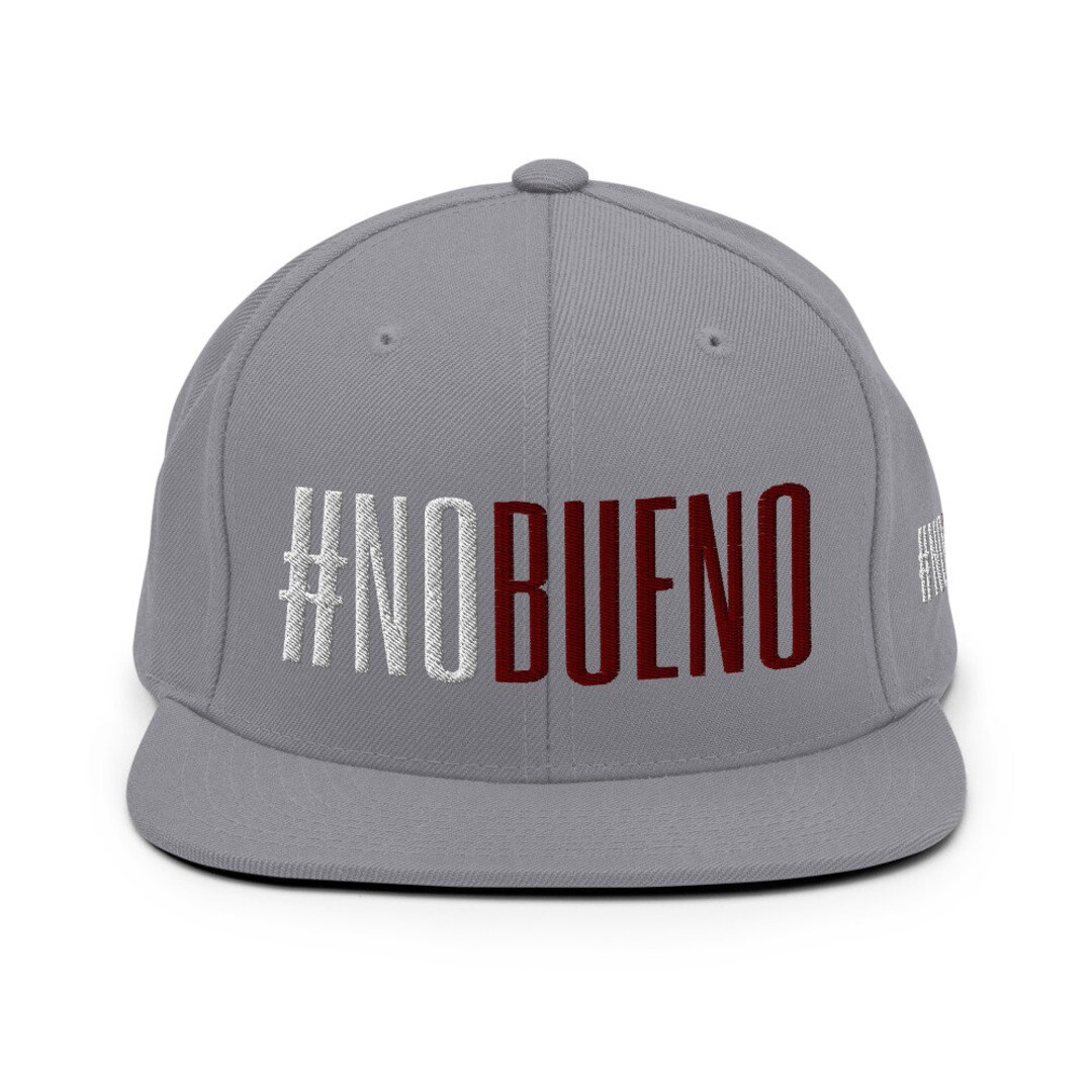 Light Grey #NOBUENO Snapback With White & Burgundy Logo - Etsy
