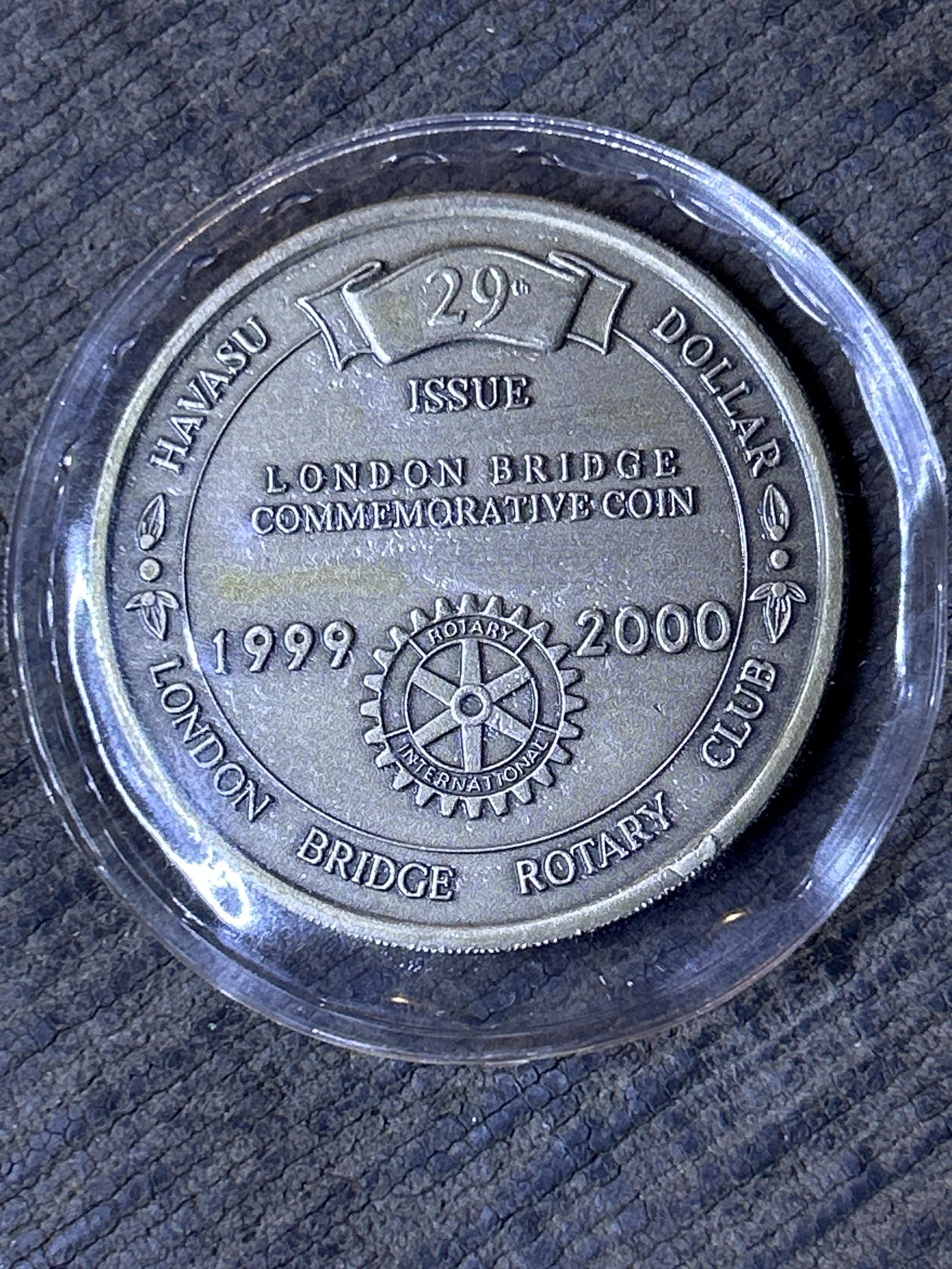London Bridge Coin (lake Havasu Trade Dollar) 2000 29th Coin in