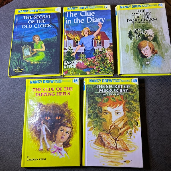 5 Nancy Drew Hardcovers by Carolyn Keene