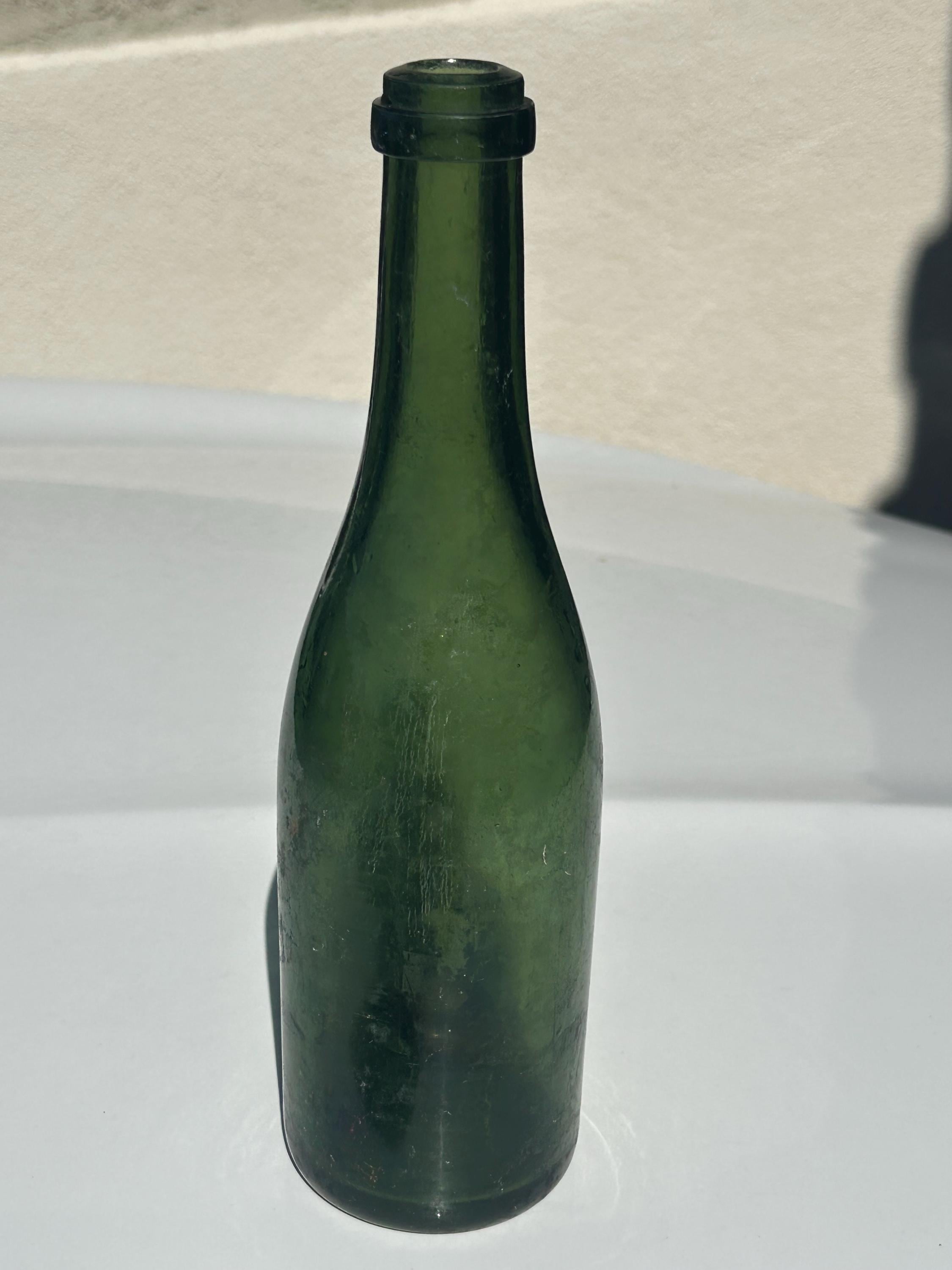 19th Century Wine Bottle (dark Green) - Etsy
