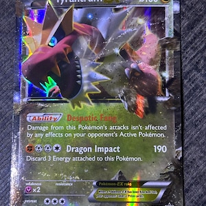 Pokemon Rare Black Promo tyrantrum EX Holo XY70 High Grade - Etsy