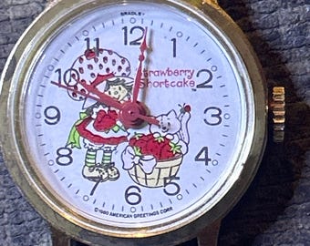 Strawberry Shortcake Watch (Bradley Time) Needs Band “Self Wind” Works