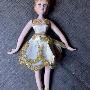 Porcelain/Bisque “Ballerina Doll” 9 inches Doll/Ornament