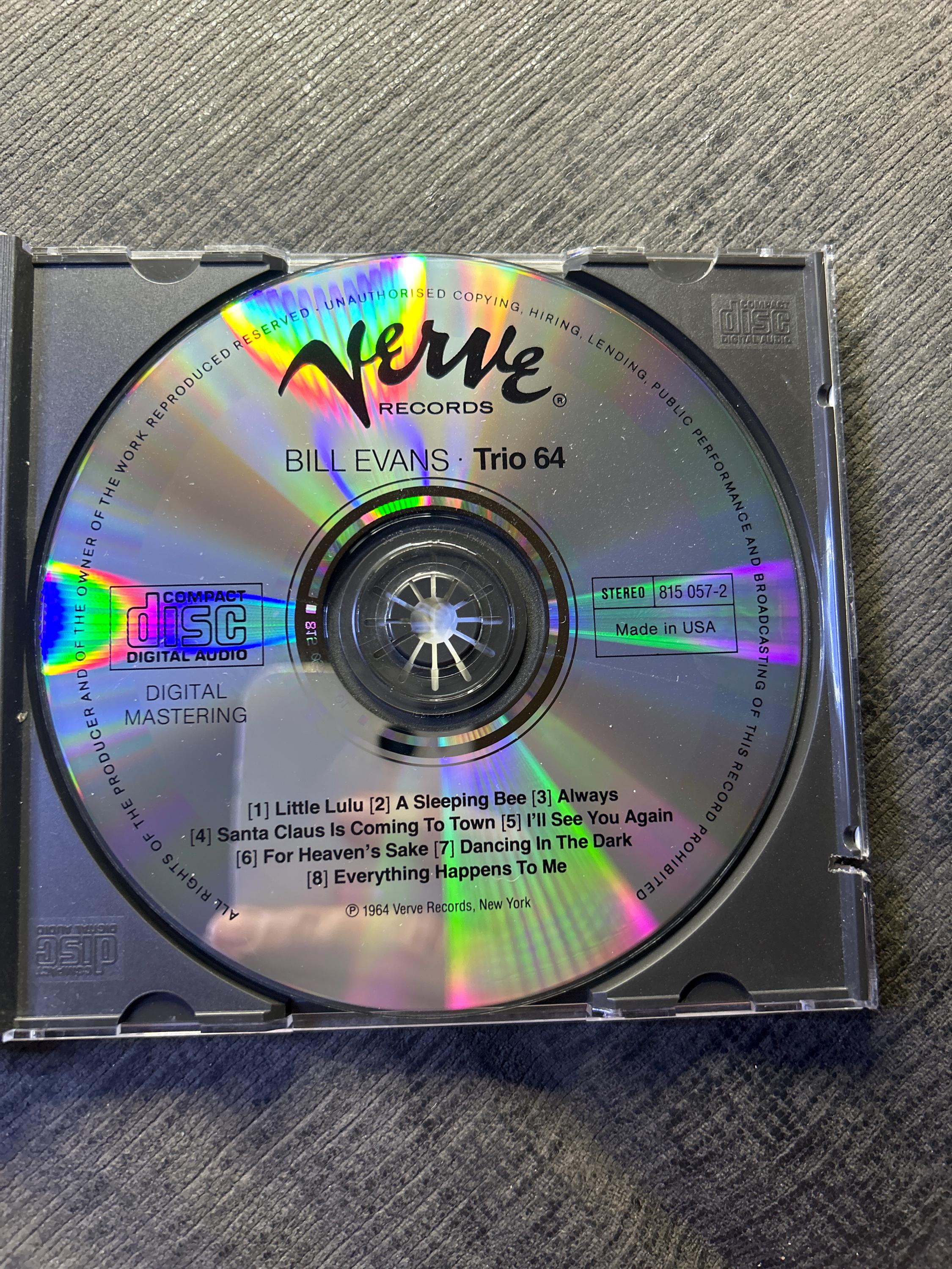 Bill Evans CD “trio 64” Tested - Etsy