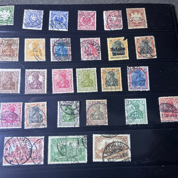 Germany Postage 27 Stamps 1868-1920