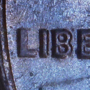 Error en la moneda de un centavo de Lincoln de 1984 (doble L) Duplicación mecánica