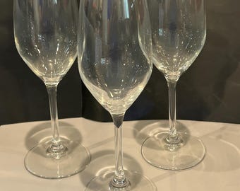 Schott Zwiesel Germany (3 Tall Glasses) Champagne-Wine 8 1/2 inches Tall
