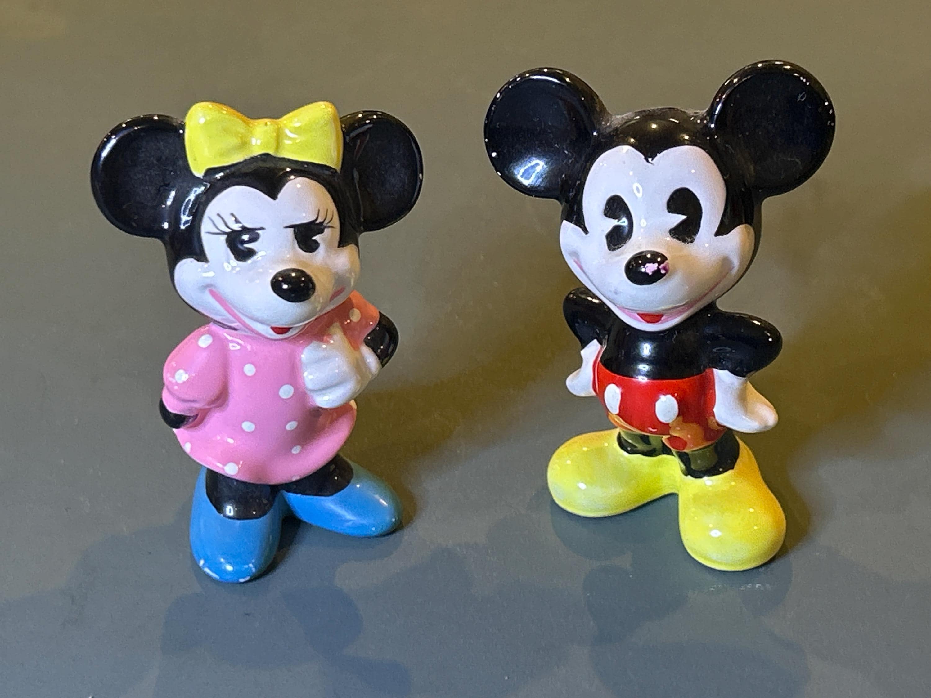 Disney Japan “mickey and Minnie” Porcelain Figurines (3 Inches
