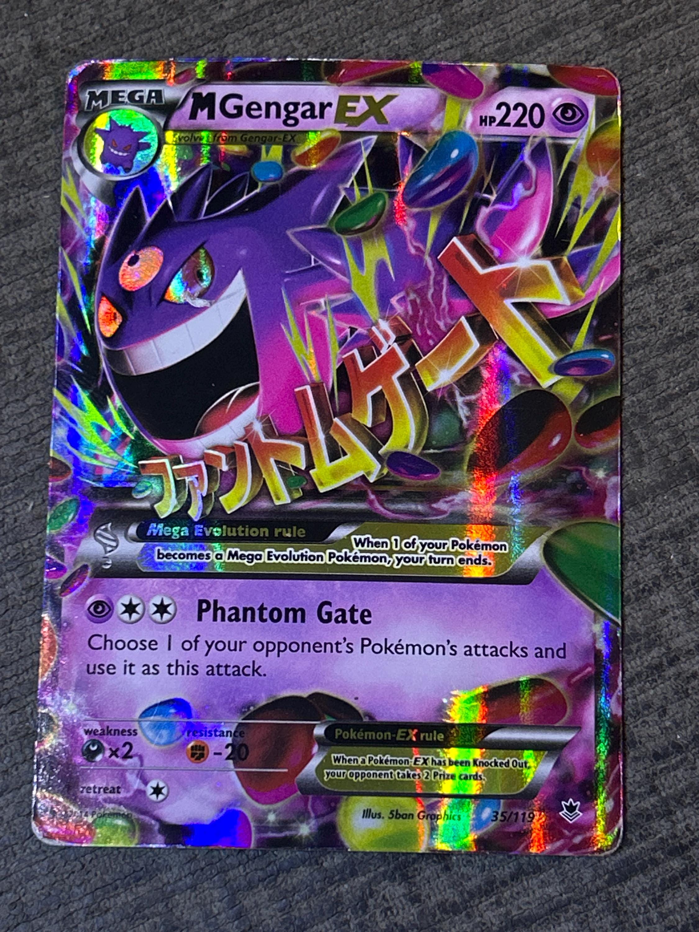 Pokemon Card M Gengar EX 35/119-holo-(plus Bonus Vintage Card) - Etsy  Denmark