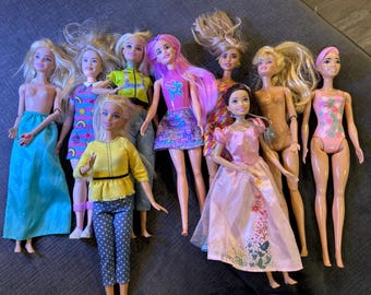 9 Barbie and Friends Dolls (Mattel) Loose