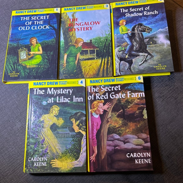 5 Nancy Drew reliés (TB-Excellent) état