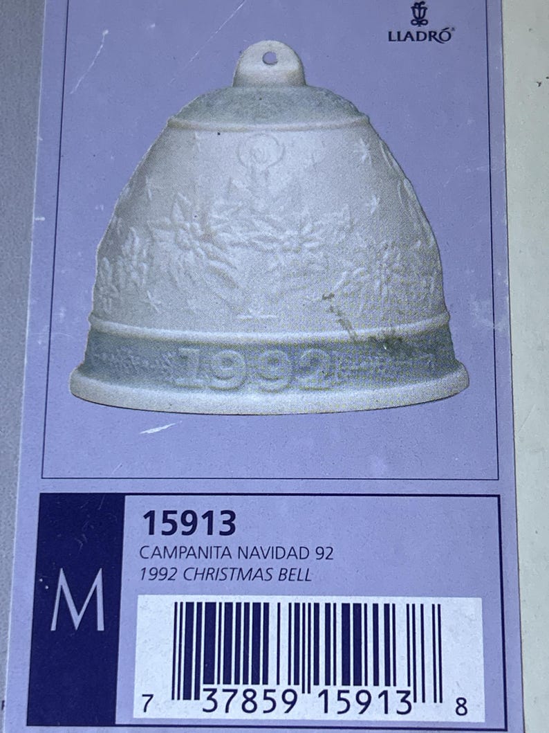 LLADRO Bell 1992 Christmas Bell 15913 With Box Etsy