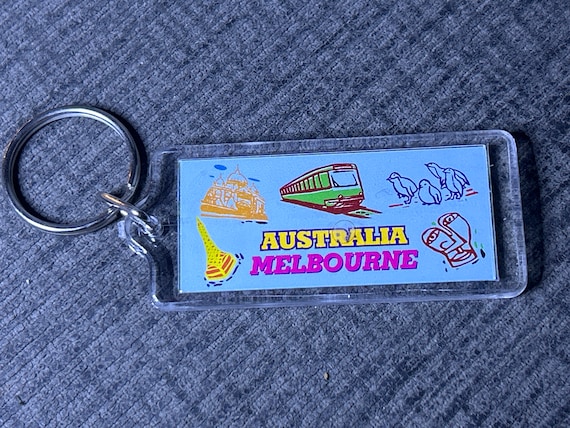 Melbourne Australia Plastic Keychain (1990’s) - image 1