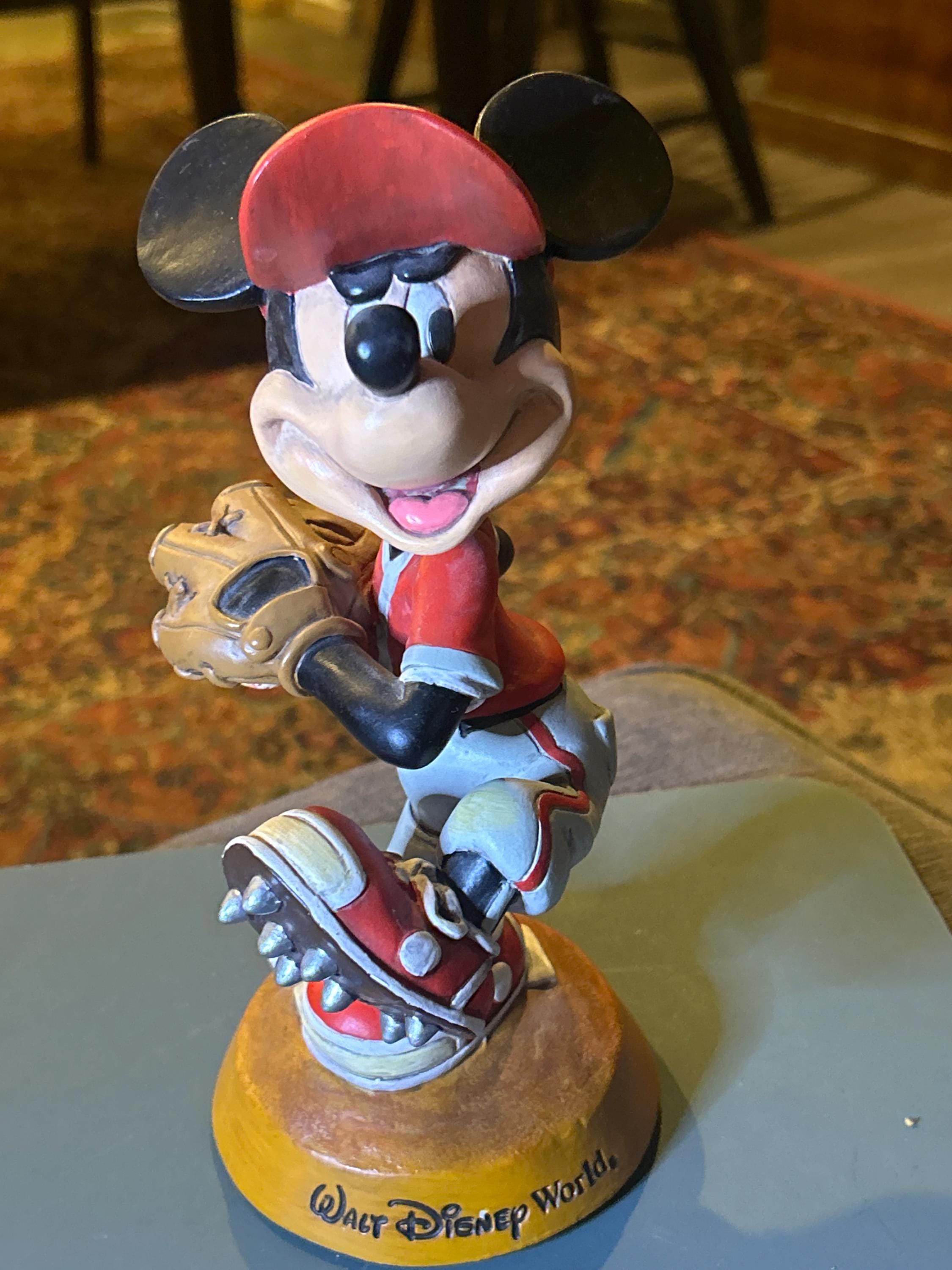 Disney World “mickey Mouse” Bobble Head (resin) Excellent Loose