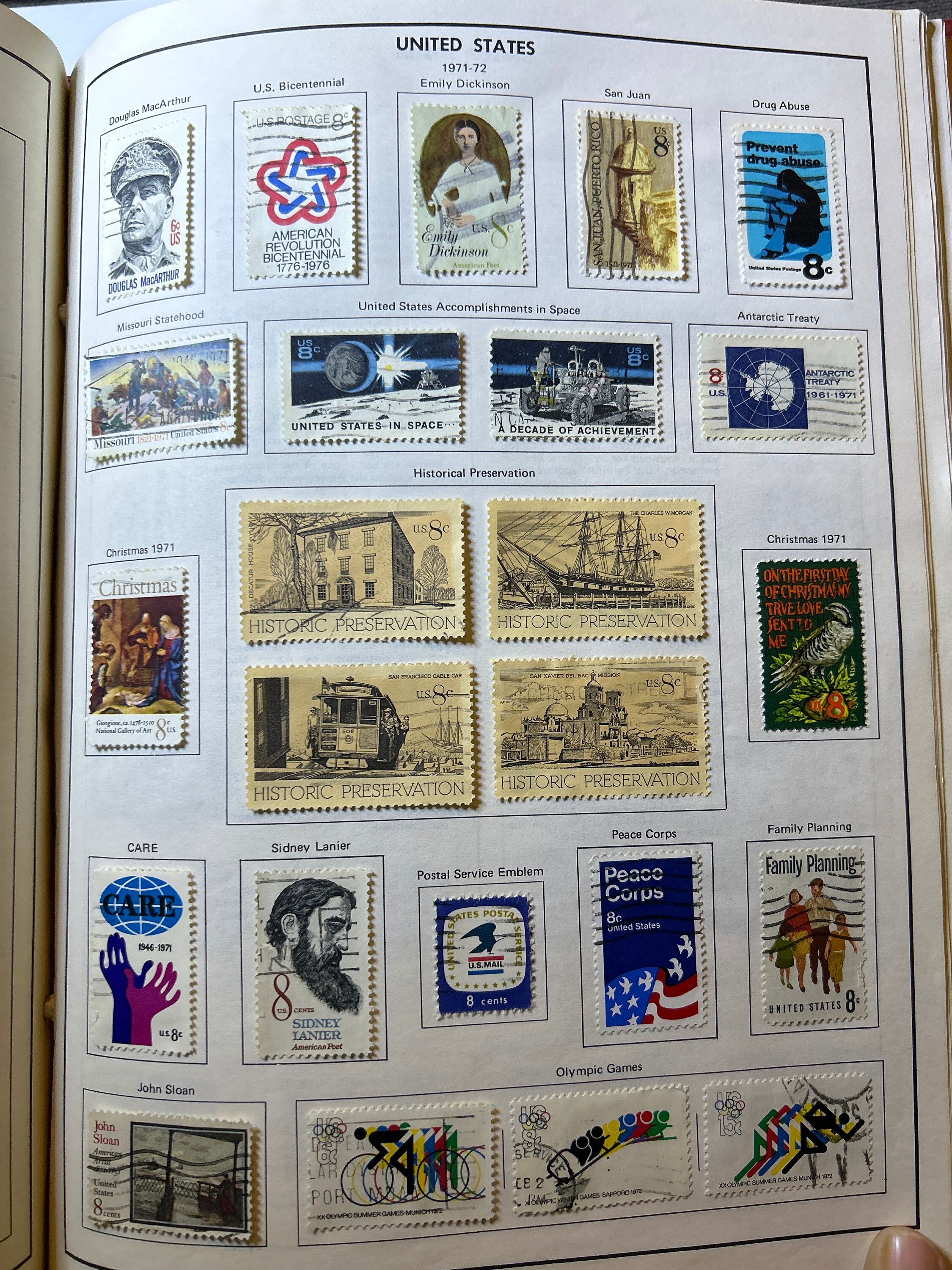 70 U. S. Postage Stamps (1970-73) Used on Sheets - Etsy