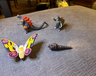Bandai 2002 “4 Mini Monsters” 2.5 to 3 inches” Godzilla