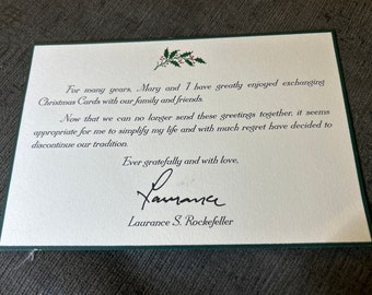 Laurance S. Rockefeller Christmas Card (1999)