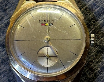 Benrus 17 Jewel Gold Plated Watch (Self Wind) 1960’s Mens