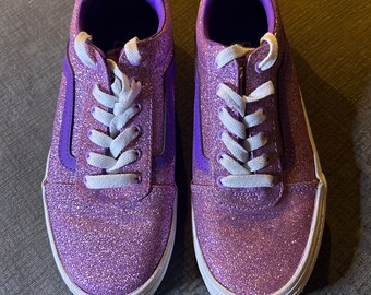 Vans Purple Glitter Sneakers (U.S. Missy Size 3) Excellent