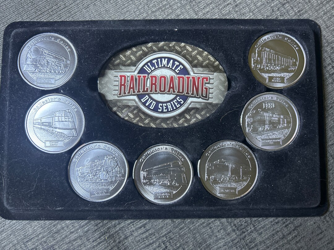 Locomotive Coin Set (7 Coins) Railroad Magazine - Etsy