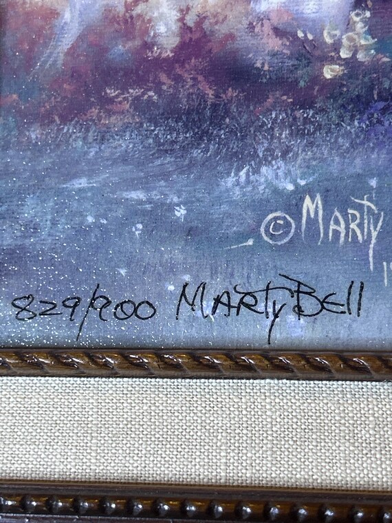 Marty Bell Print “lullabye Cottage” Signed-numbered 829-900
