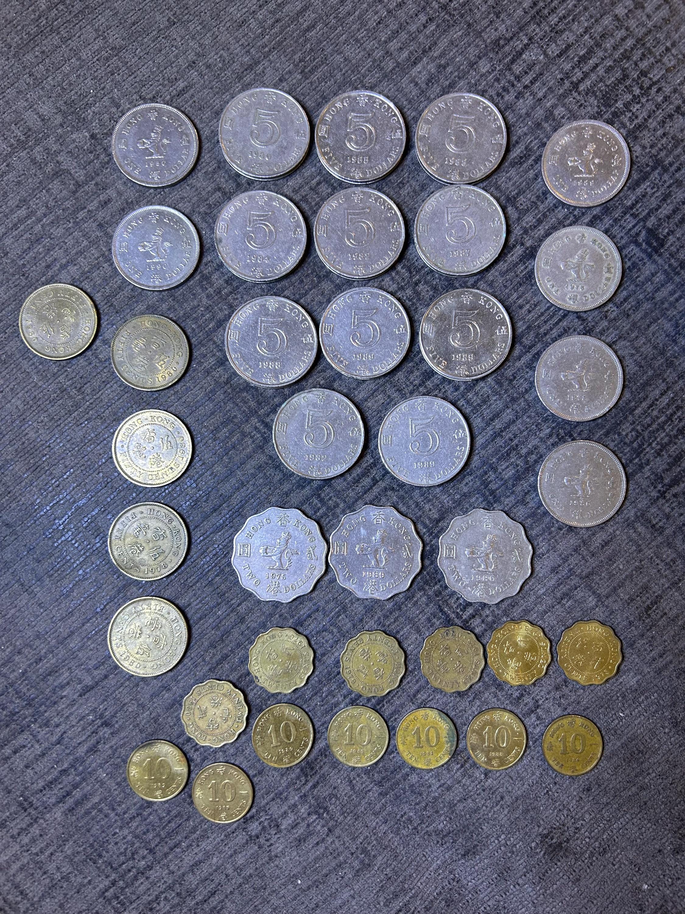 香港コインロット（66ドル）38枚 1970年代～80年代 - Etsy 日本