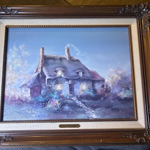 Marty Bell『Rose Bower Cottage』限定品・証明書付き Marty Bell Painting Cottage - Etsy
