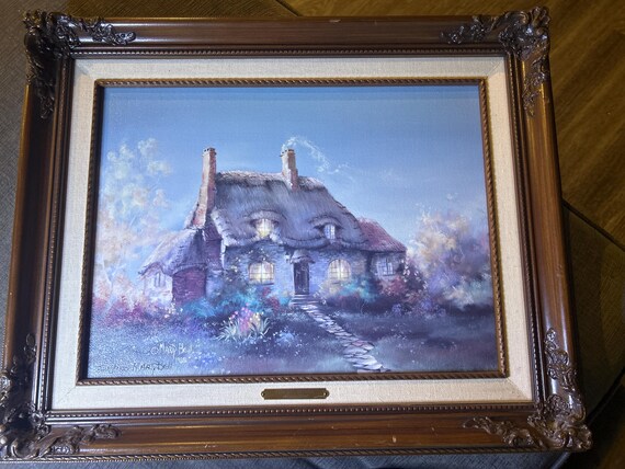 Marty Bell Print “lullabye Cottage” Signed-numbered 829-900