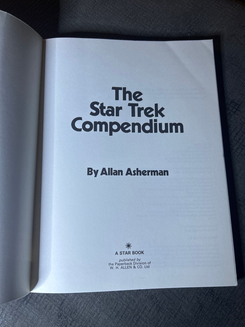 The Star Trek Compendium by Allan Asherman-1982 - Etsy