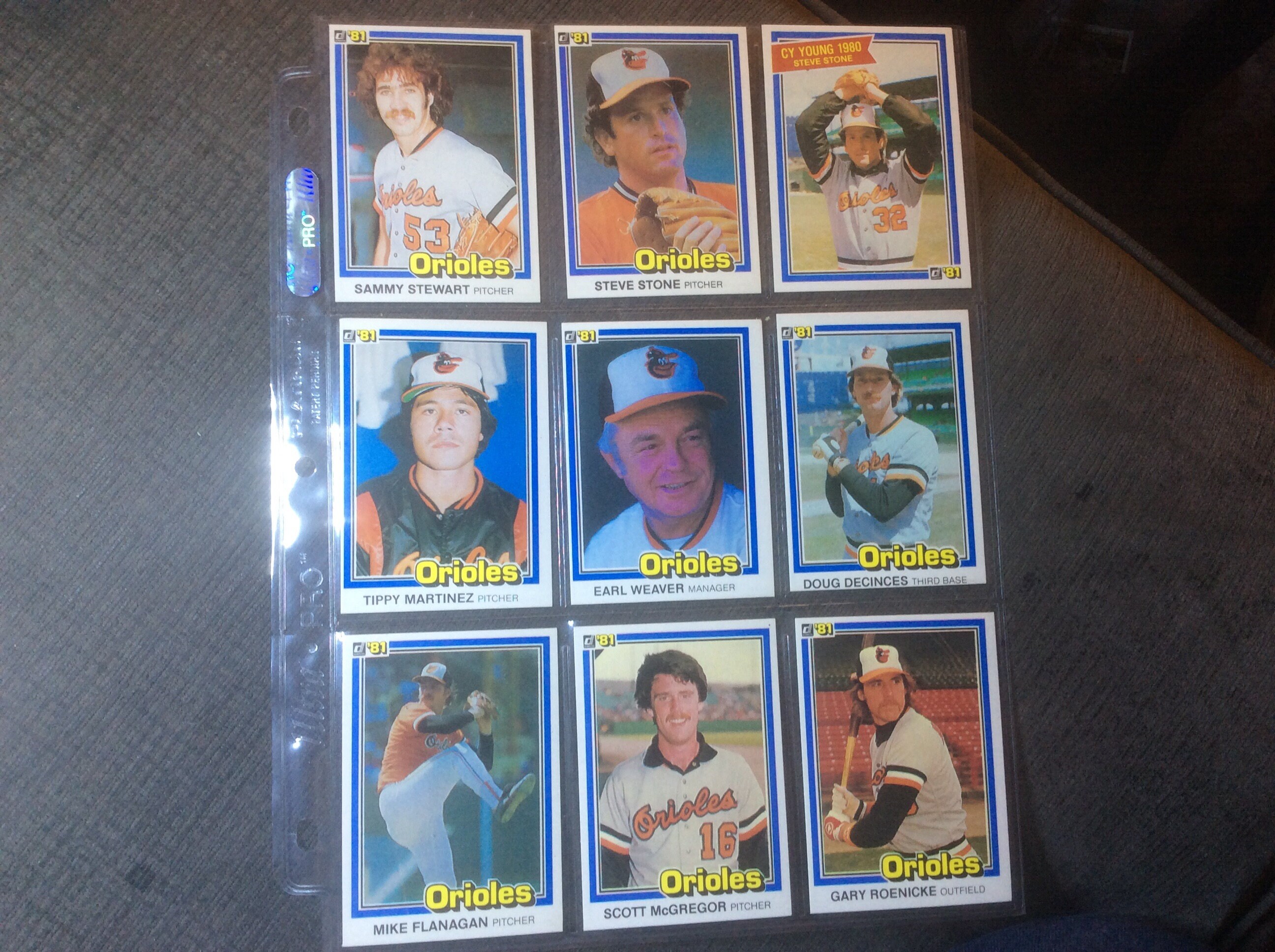 1981 Donruss Baseball Orioles 9 Cards Near Mint-mint - Etsy