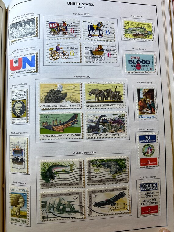 70 U. S. Postage Stamps (1970-73) Used on Sheets - Etsy