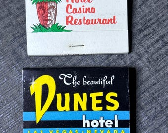 Las Vegas 1950’s Matchbooks (The Dunes and The Castaway) 2 Books “Excellent Condition”