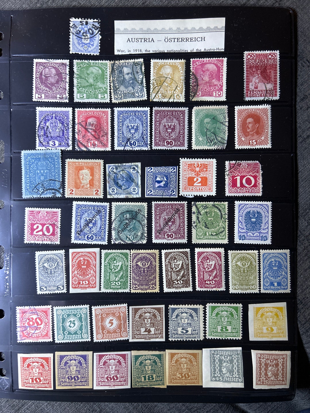85 Austria Stamps (high C.V.) Pre1930 “lots of B.O.B.” Etsy UK