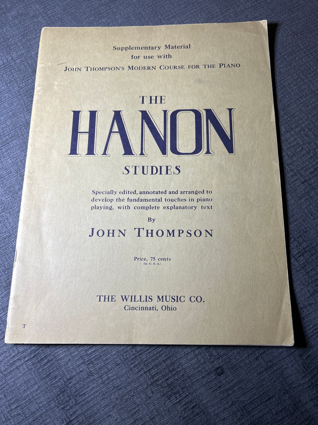 The Hanon Studies by John Thompson Etsy