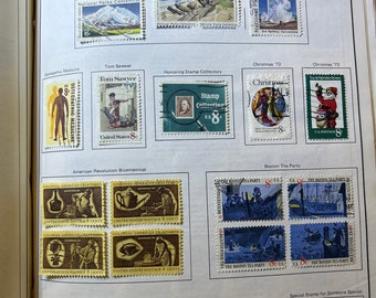 シートに使用された70枚の米国郵便切手（1970-73年） - Etsy 日本