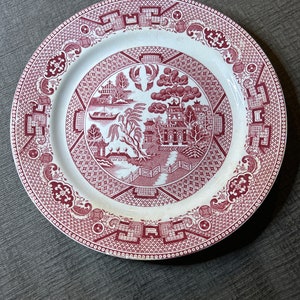 Societe Ceramique Pink-Red Willow Holland 7 3/4 plate