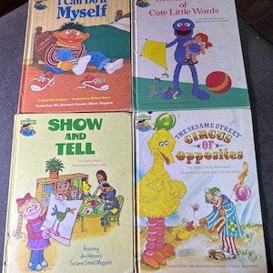 4 Vintage Sesame Street Hardcovers (Sesame Street Book Club)