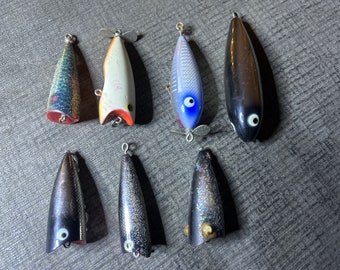 7 Fishing Lures “Heddon, Bagley’s” Vintage