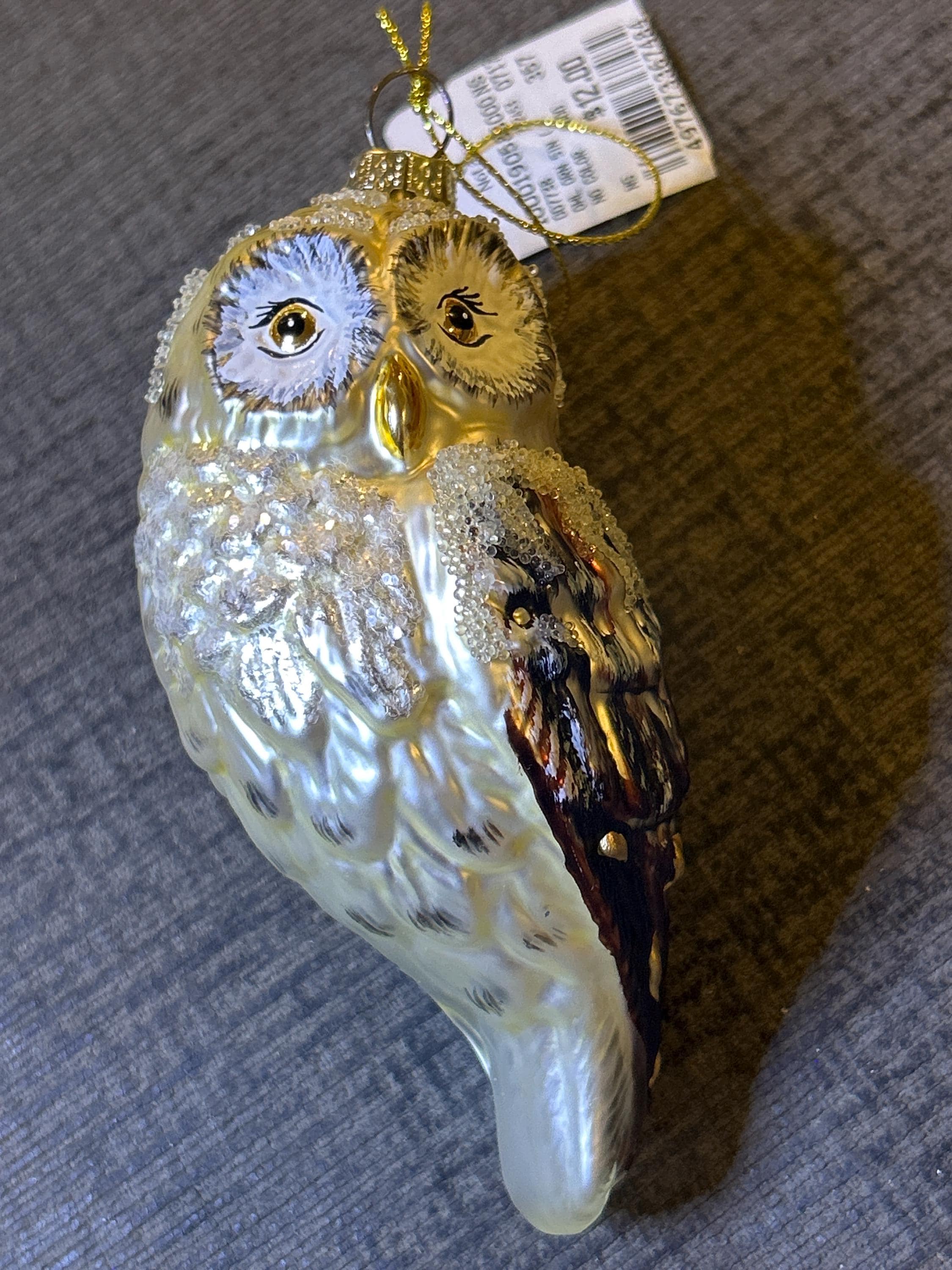 Raz Imports 手作りガラス「フクロウのオーナメント」ガラス 箱なし