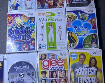 9 Wii Games with Cases (Very Good) With Books