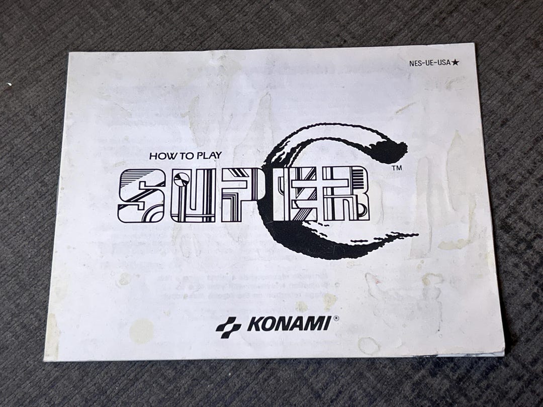 Super C (konami) Nintendo NES Instruction Booklet “good” Booklet