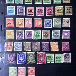 45 German Stamps 1923-30 High CV (Inflation-Welmar)