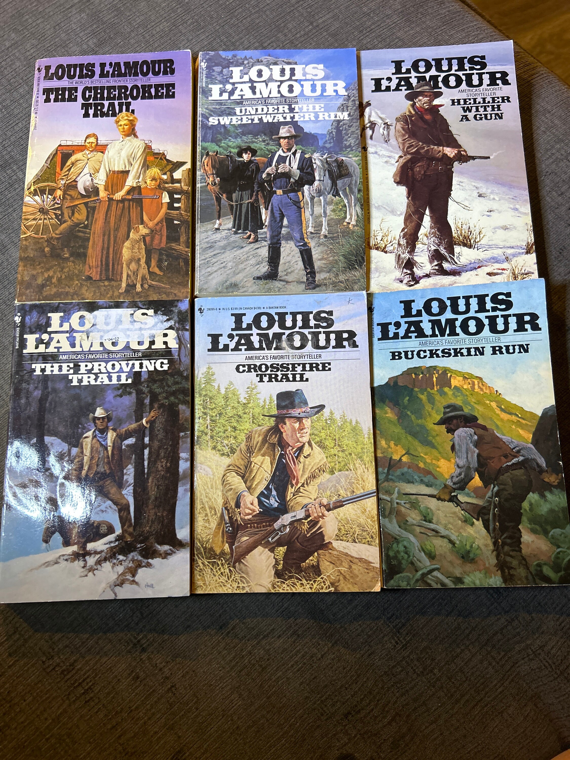 Collection Of (14) Books 1984 Louis L'Amour Hardcover Collection Bantam  Books (See Description For Book Titles)