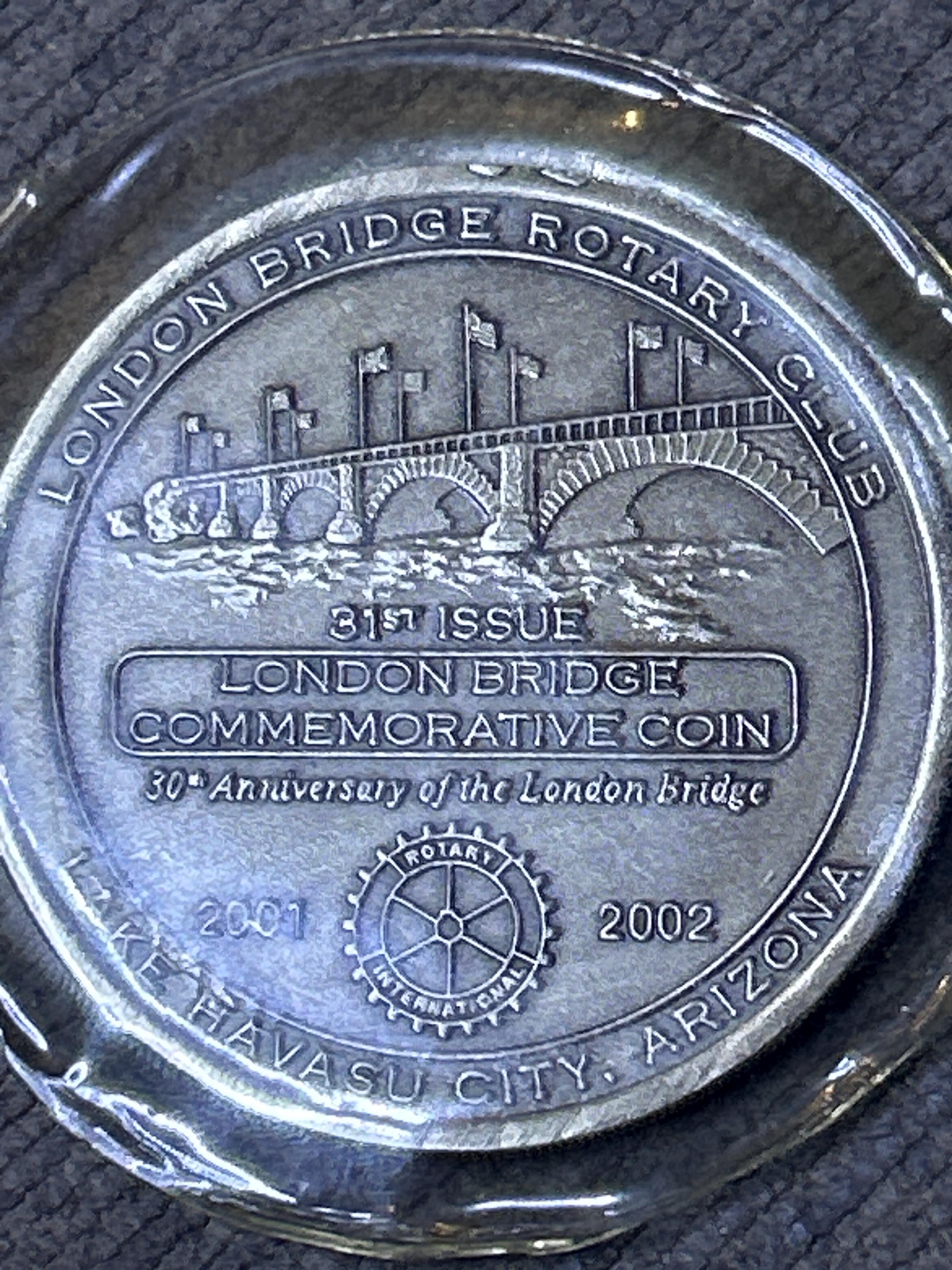 London Bridge Coin (lake Havasu Trade Dollar) 2001 31st Coin in
