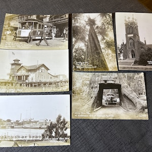 6 cartoline antiche Zan "San Francisco, No-Cal" immagini reali
