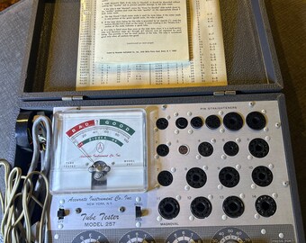Accurate Instrument Model 257 Tube Tester (Works Great) with books