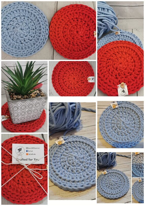 Handmade Crochet Trivet Mat/flower Pot Mat/ Table Mat/round Etsy