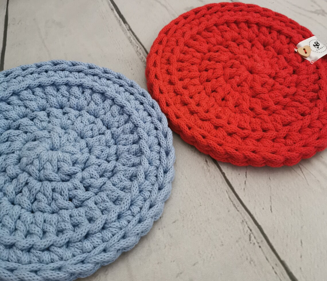 Handmade Crochet Trivet Mat/flower Pot Mat/ Table Mat/round Etsy