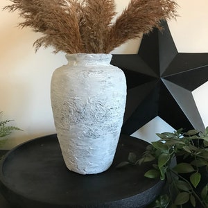 H21cm Grey Faux Concrete/Stone Vase